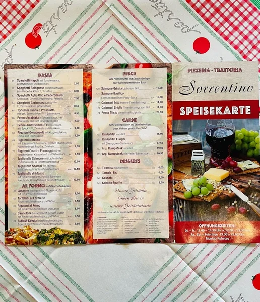 menu 0 of Pizzeria Trattoria Sorrentino al vesuvio