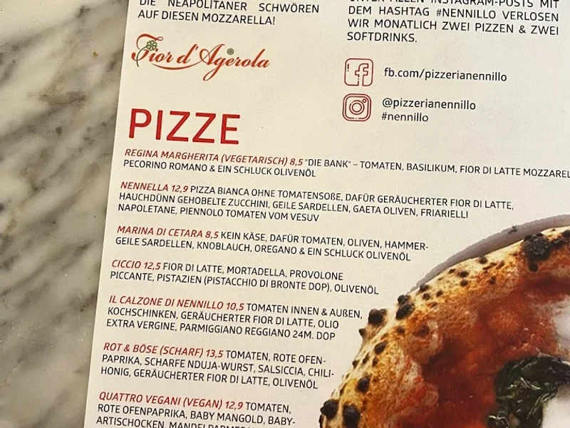 menu 0 of Antica Pizzeria Nennillo - Köln Südstadt