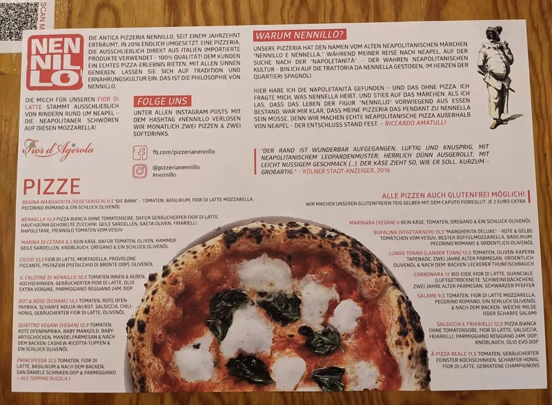 menu 1 of Antica Pizzeria Nennillo - Köln Südstadt