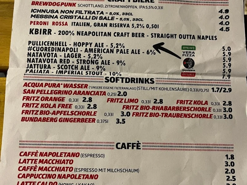 menu 2 of Antica Pizzeria Nennillo - Köln Südstadt