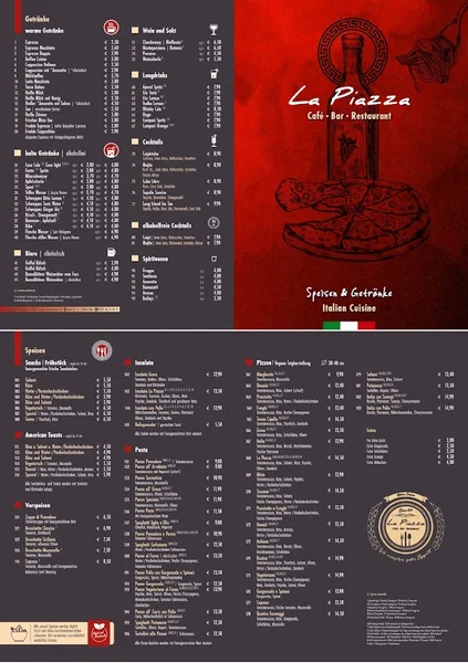 menu 0 of La Piazza