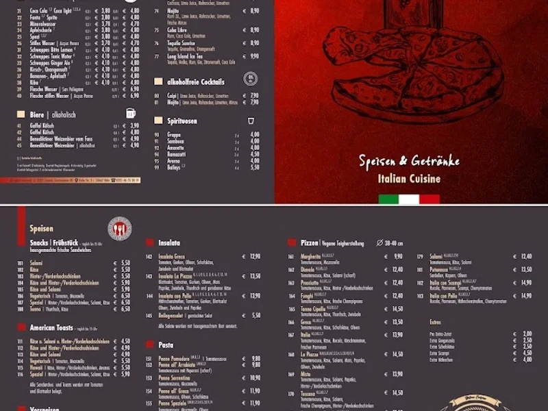 menu 0 of La Piazza