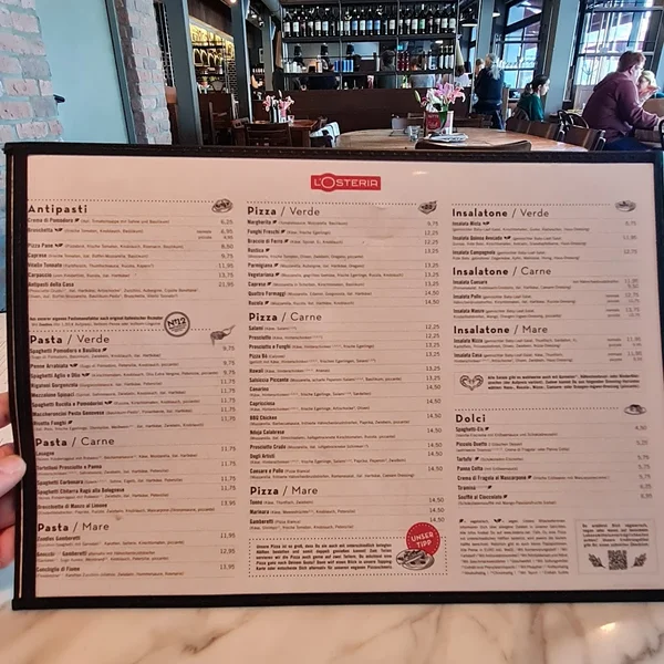 menu 0 of L'Osteria Köln Hahnenstraße