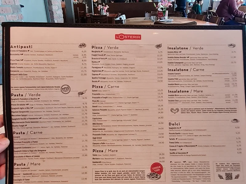 menu 0 of L'Osteria Köln Hahnenstraße