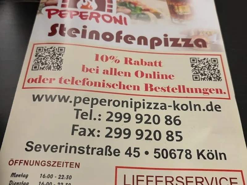 menu 2 of Pizza Peperoni