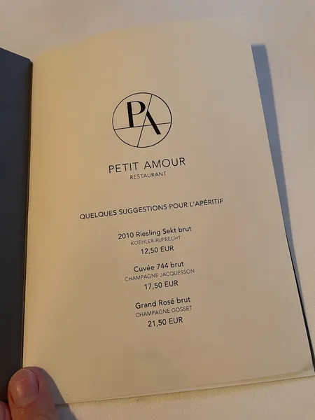 menu 1 of Petit Amour