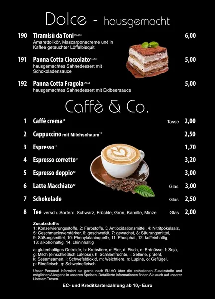 menu 1 of Bistro da Toni (Original)