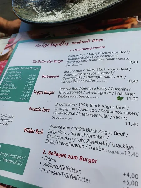 menu 2 of L'Osteria Hannover Lavesstraße