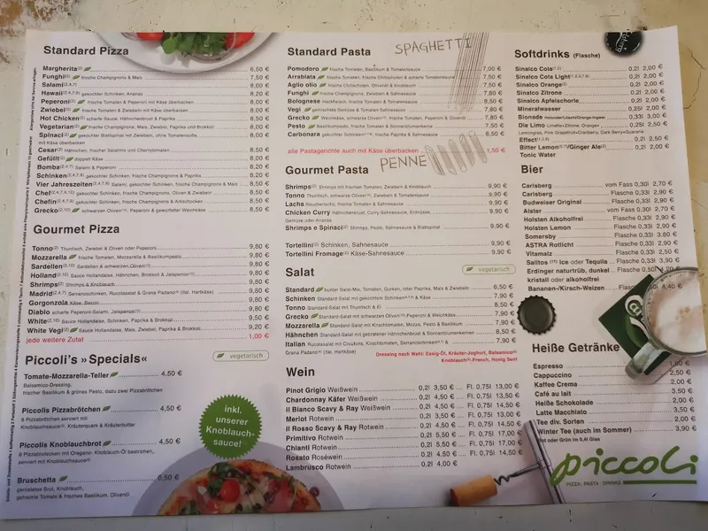 menu 0 of Piccoli Pizza Hannover