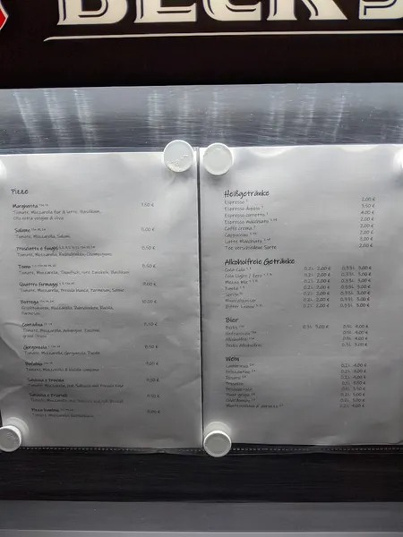 menu 2 of Pizza Lieferservice Bottega