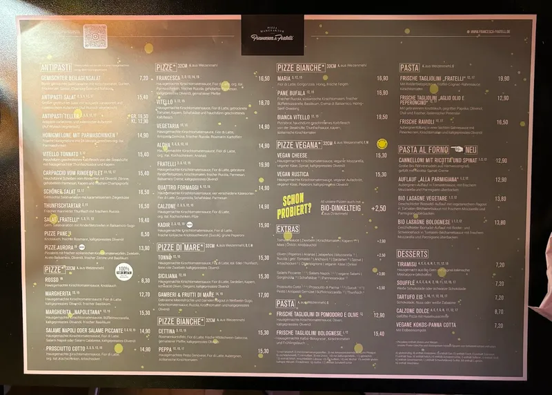 menu 0 of Francesca & Fratelli Calenberger Esplanade