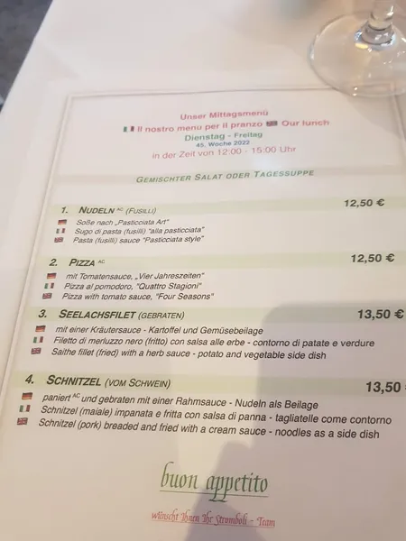 menu 0 of Stromboli da Angelo