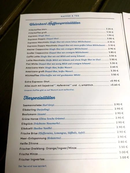 menu 0 of Schmidtchen Barmbek