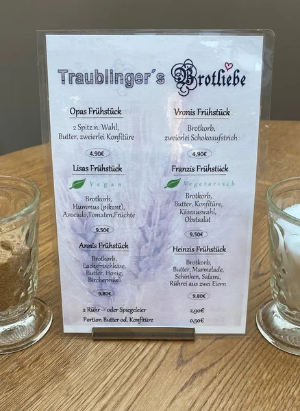 menu 1 of Bäckerei Traublinger - Brotliebe