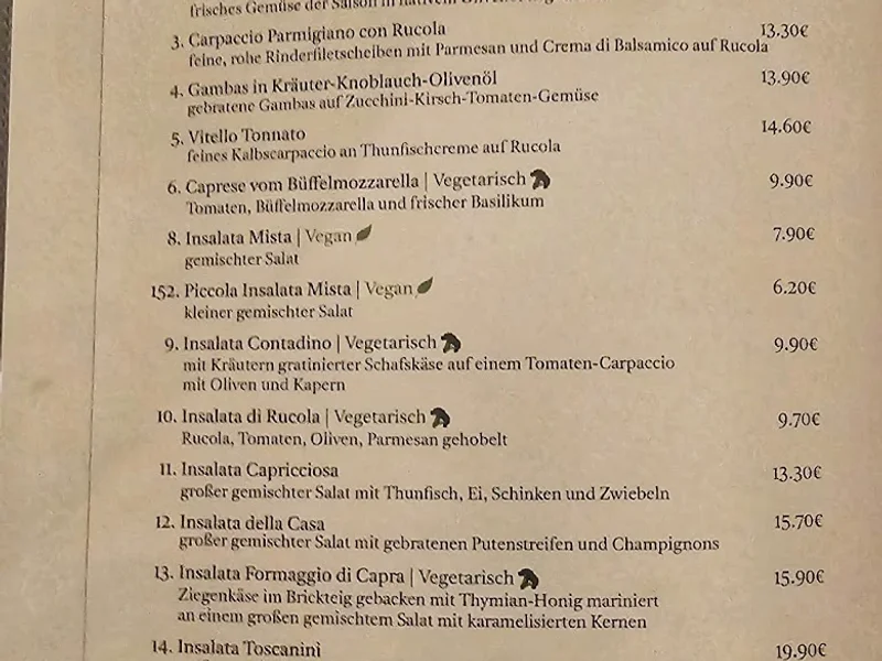 menu 0 of Ristorante Toscanini