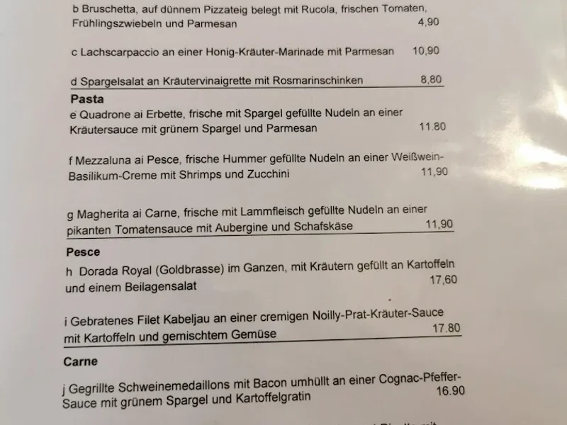 menu 1 of Ristorante Toscanini