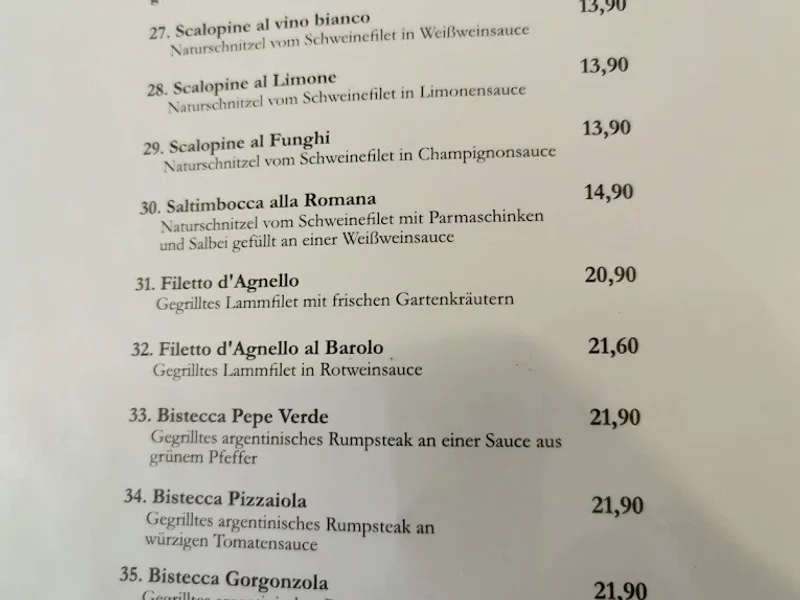 menu 2 of Ristorante Toscanini