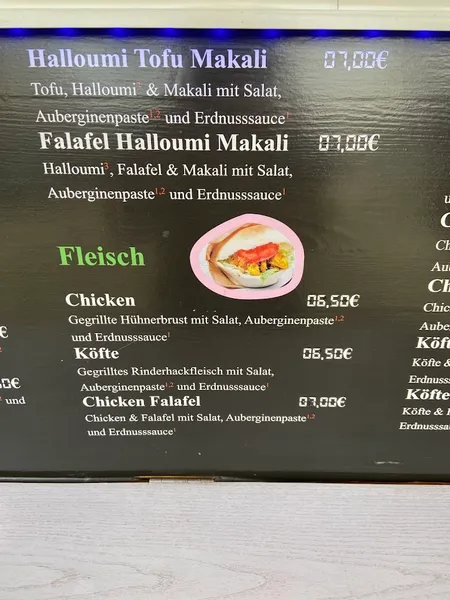 menu 2 of Sool sudanesische Spezialitäten FFM