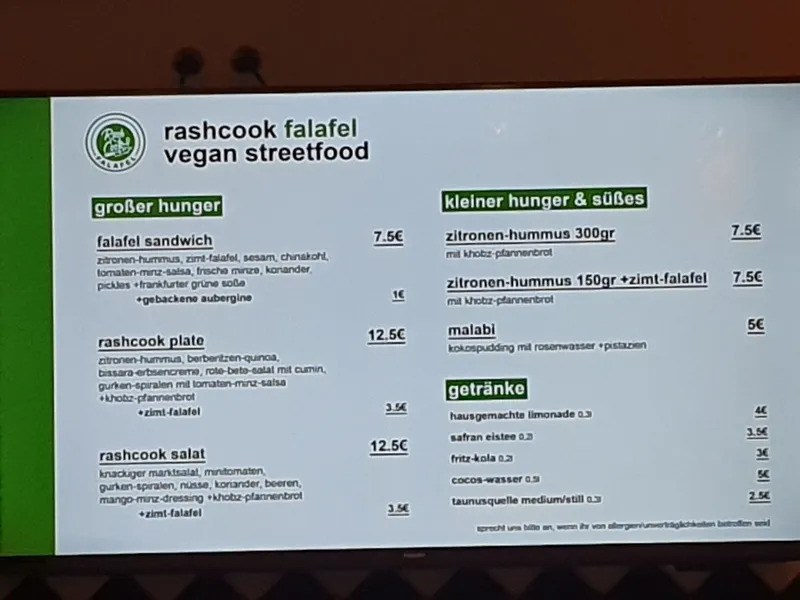 menu 1 of rashcook falafel
