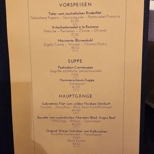 menu 1 of philipps Restaurant