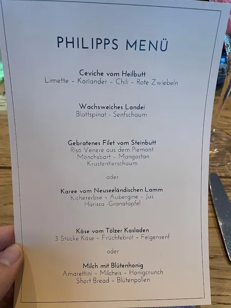 menu 2 of philipps Restaurant