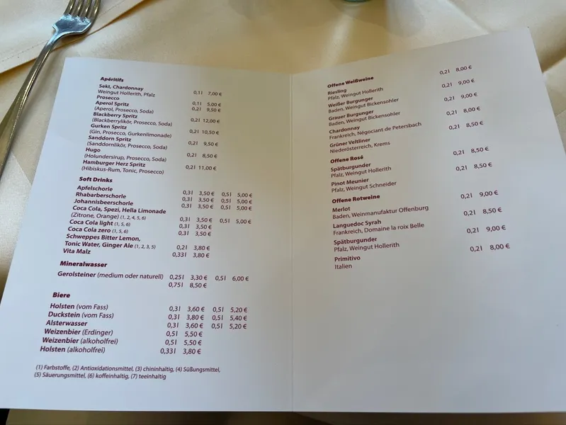 menu 0 of Deichgraf Restaurant