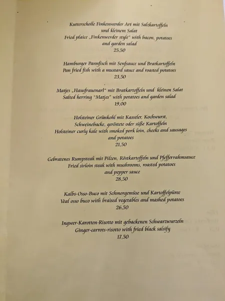 menu 2 of Deichgraf Restaurant