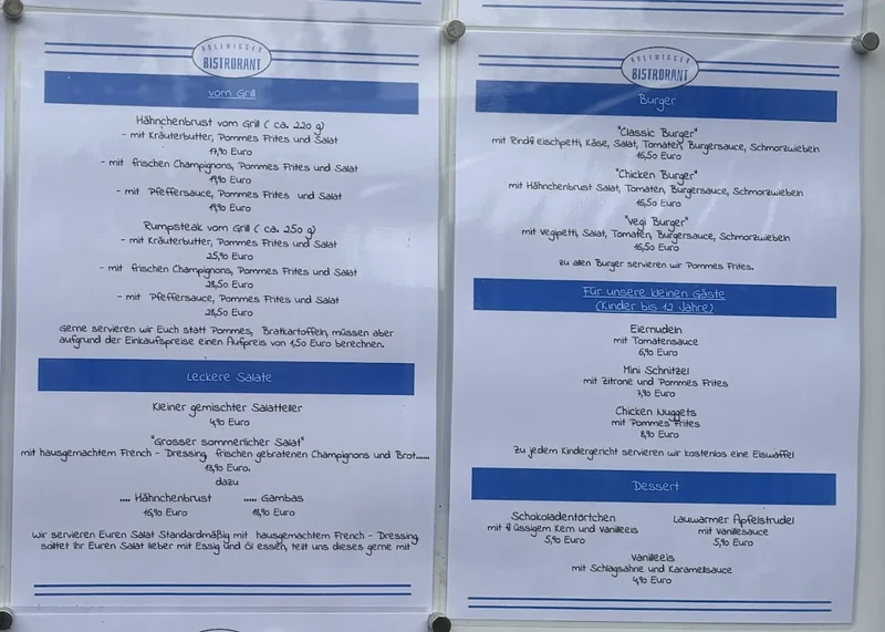 menu 0 of Hollwigger Bistrorant