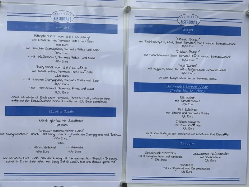 menu 0 of Hollwigger Bistrorant