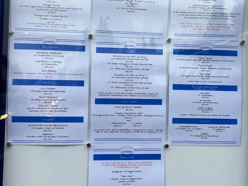 menu 1 of Hollwigger Bistrorant