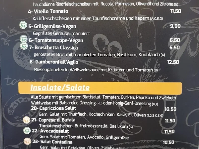 menu 2 of Pimanzo