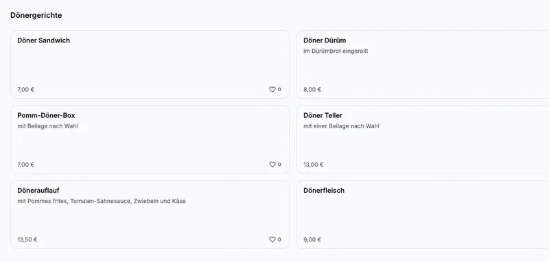 menu 0 of Holweider Grill