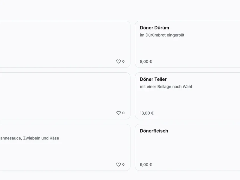 menu 0 of Holweider Grill