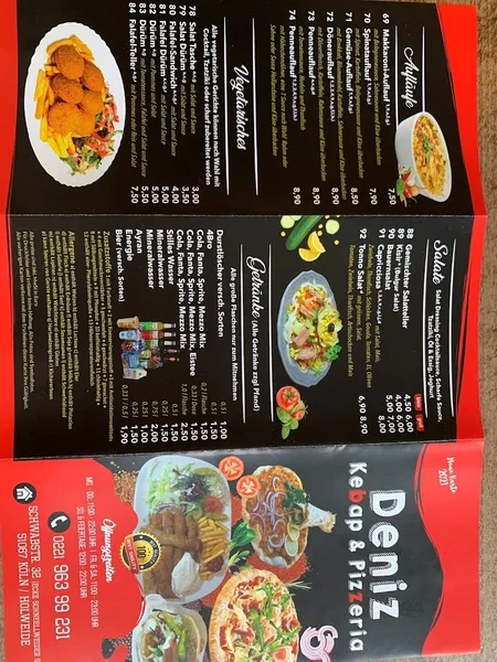 menu 0 of DENIZ Kebap & Pizzeria