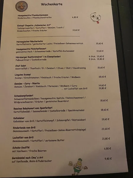 menu 0 of Sendlinger Augustiner