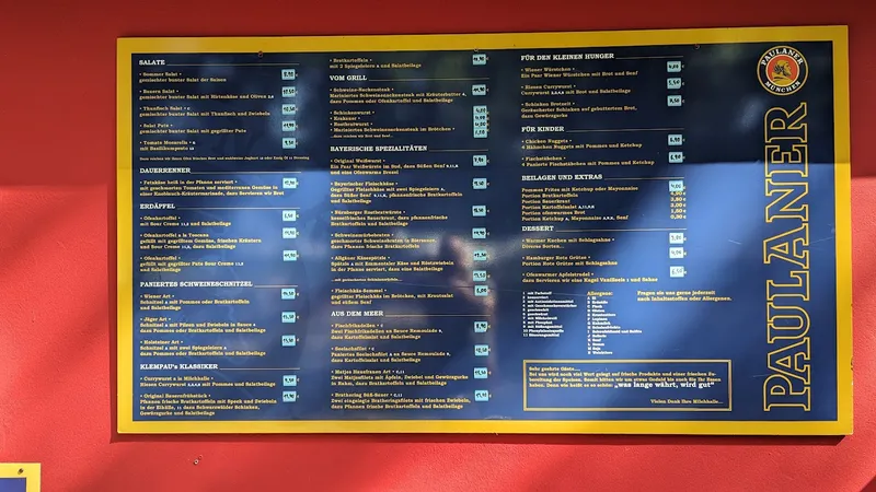 menu 1 of Klempau's PAULANER Biergarten an der Milchhalle