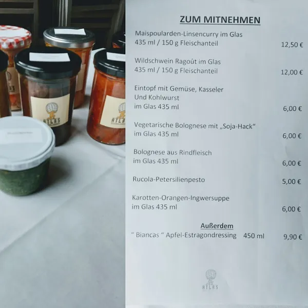 menu 1 of ATLAS Restaurant & Kochsalon