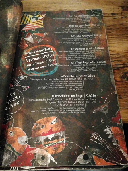 menu 0 of Dulf's Burger