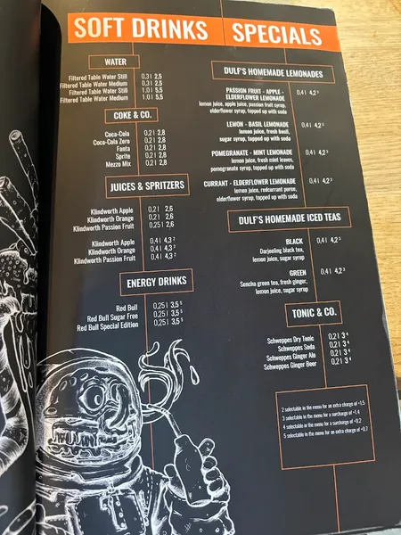 menu 0 of Dulf's Burger