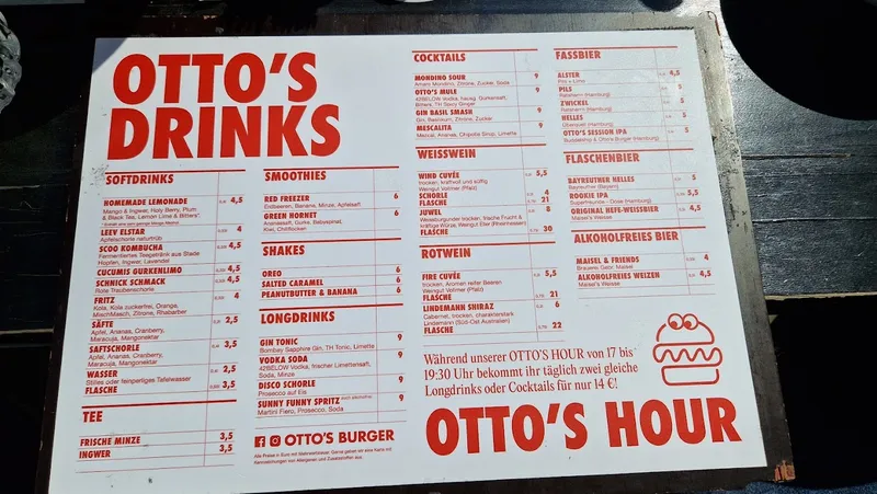 menu 1 of Otto's Burger - Grindelhof