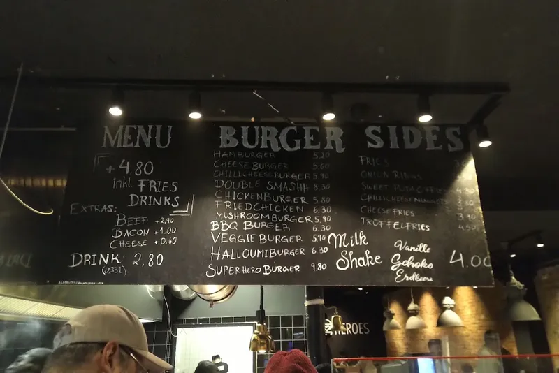 menu 2 of Burger Heroes Reeperbahn
