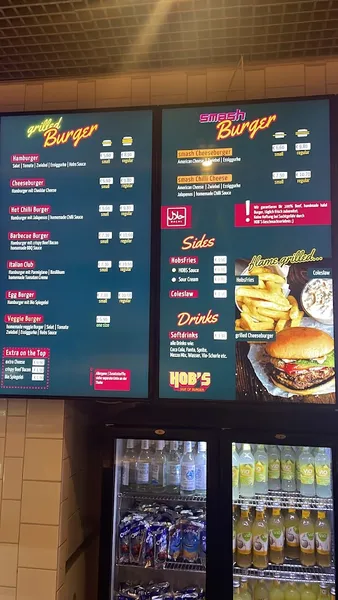 menu 2 of HOB's Hut of Burger