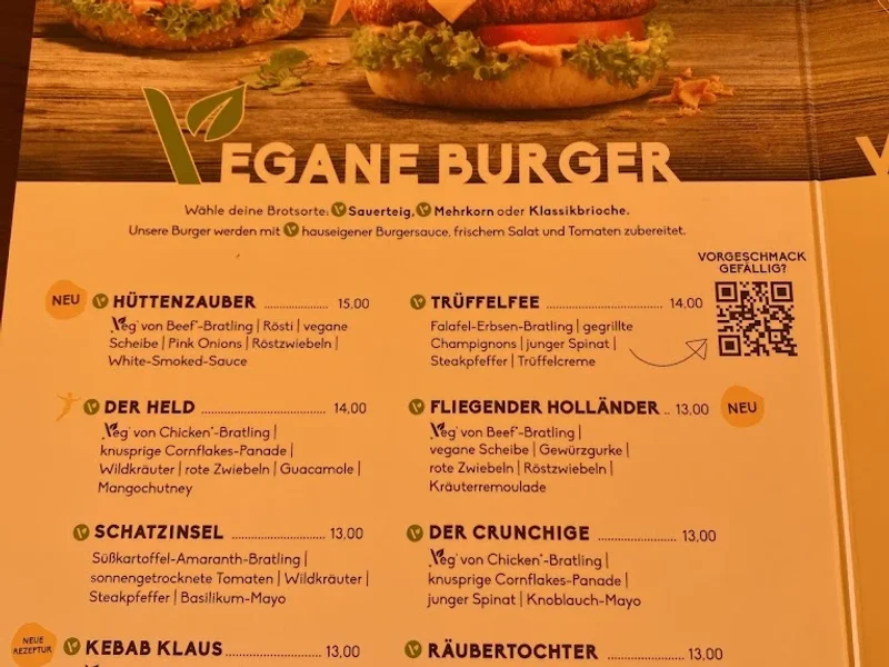 menu 2 of PETER PANE Burgergrill & Bar