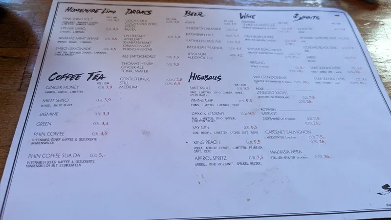 menu 1 of Shiso Burger