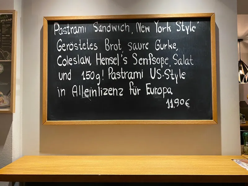 menu 2 of Hensel Burger
