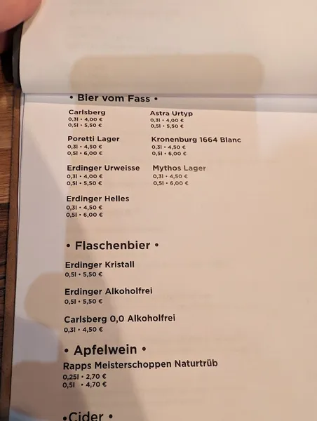 menu 2 of Bei Frau Nanna