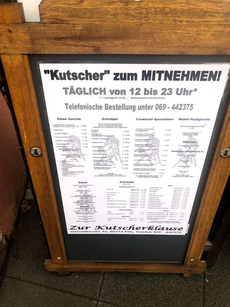 menu 2 of Zur Kutscherklause