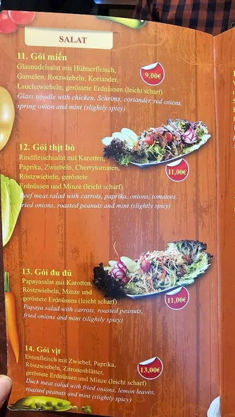 menu 2 of Bun Bo