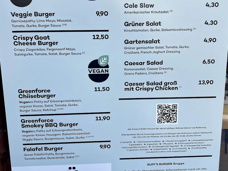 menu 0 of Ruff's Burger Marienplatz München