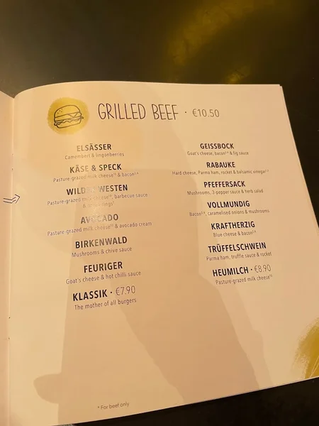 menu 2 of HANS IM GLÜCK - MÜNCHEN Tal
